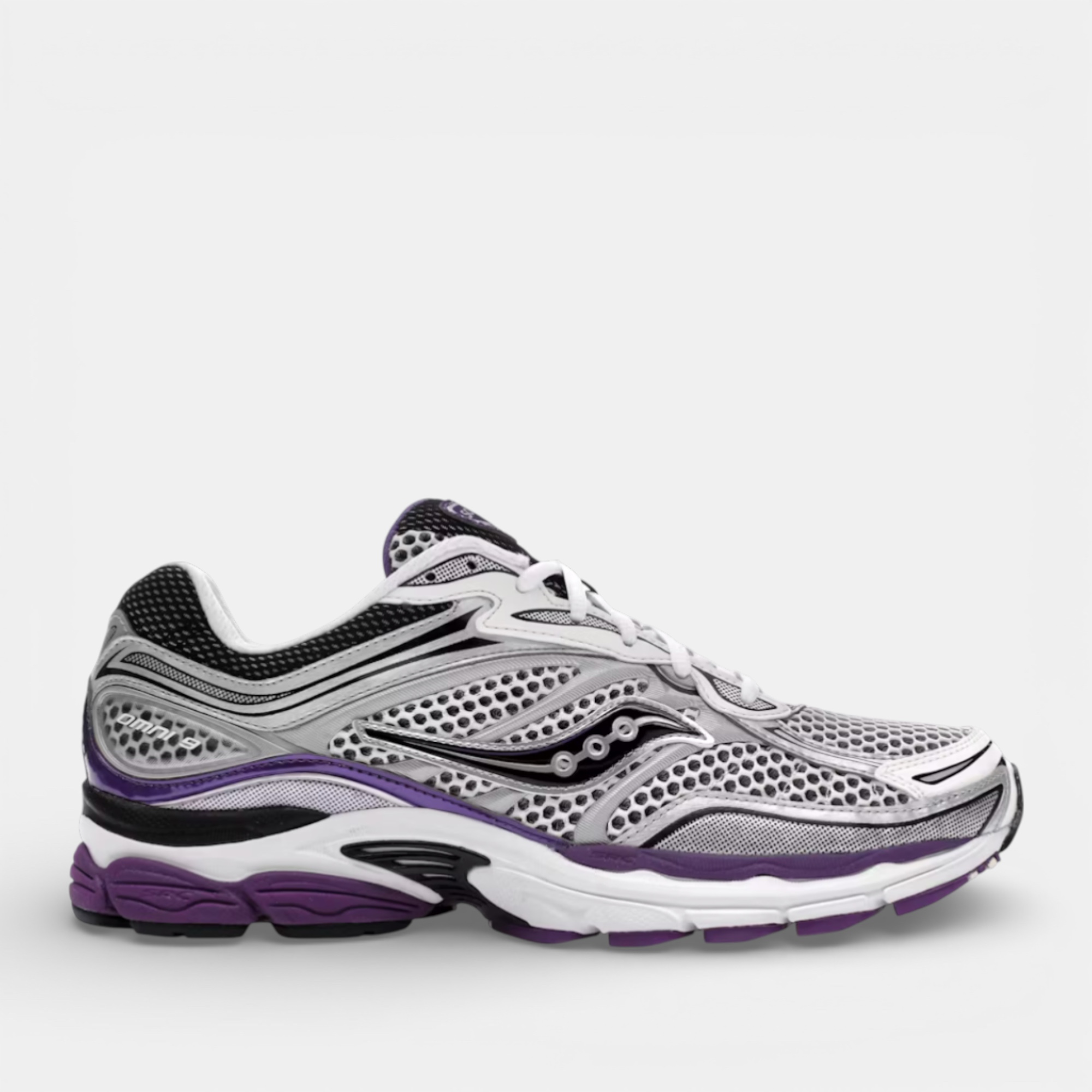 Saucony ProGrid Omni 9 White Black Silver Purple